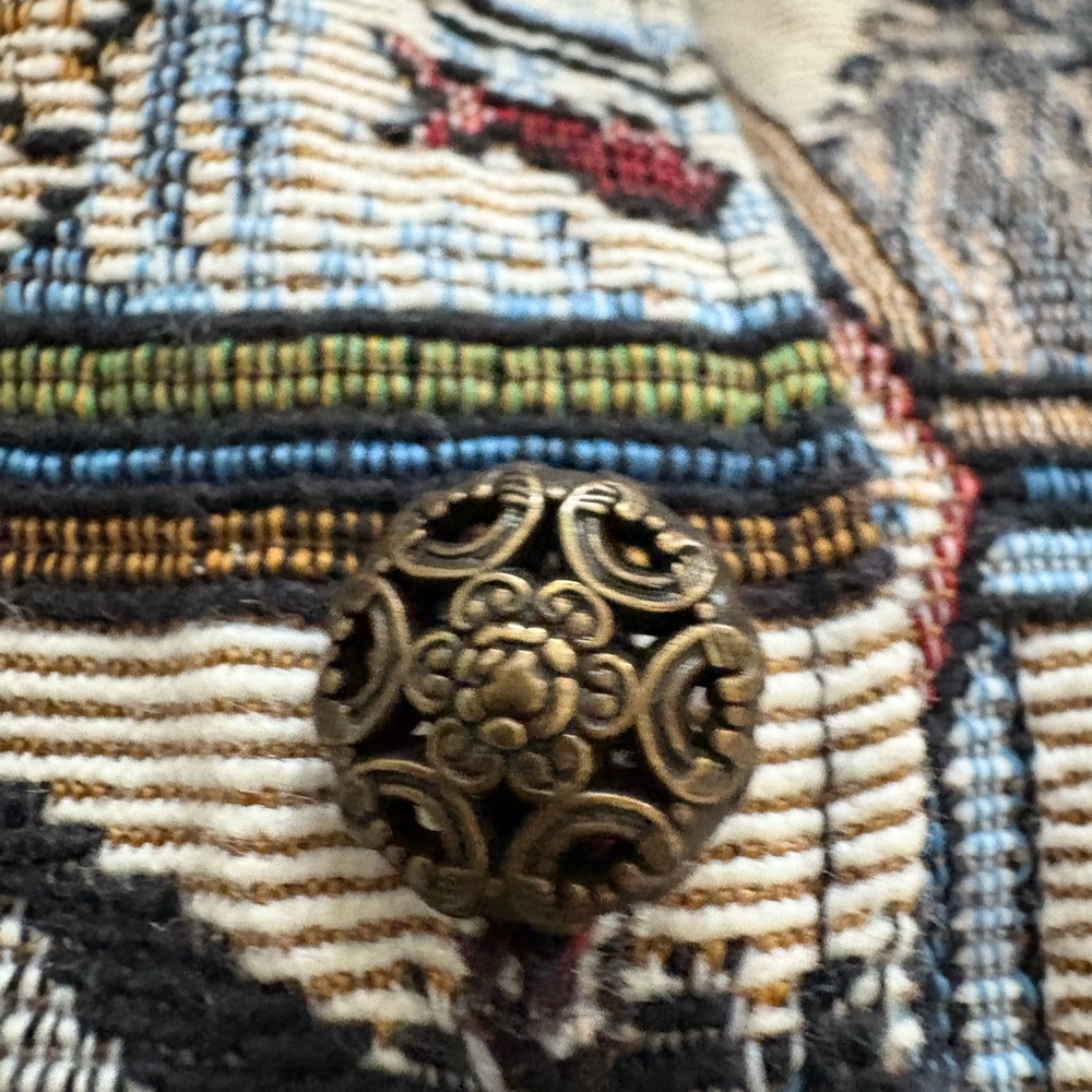Vintage!!!Cat-Themed Tapestry Vest - Picture 3 of 5